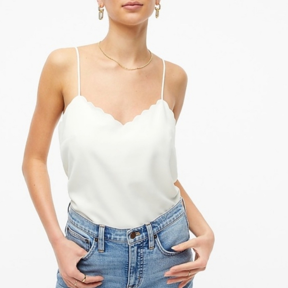 J Crew Women's Scalloped cami top size 6